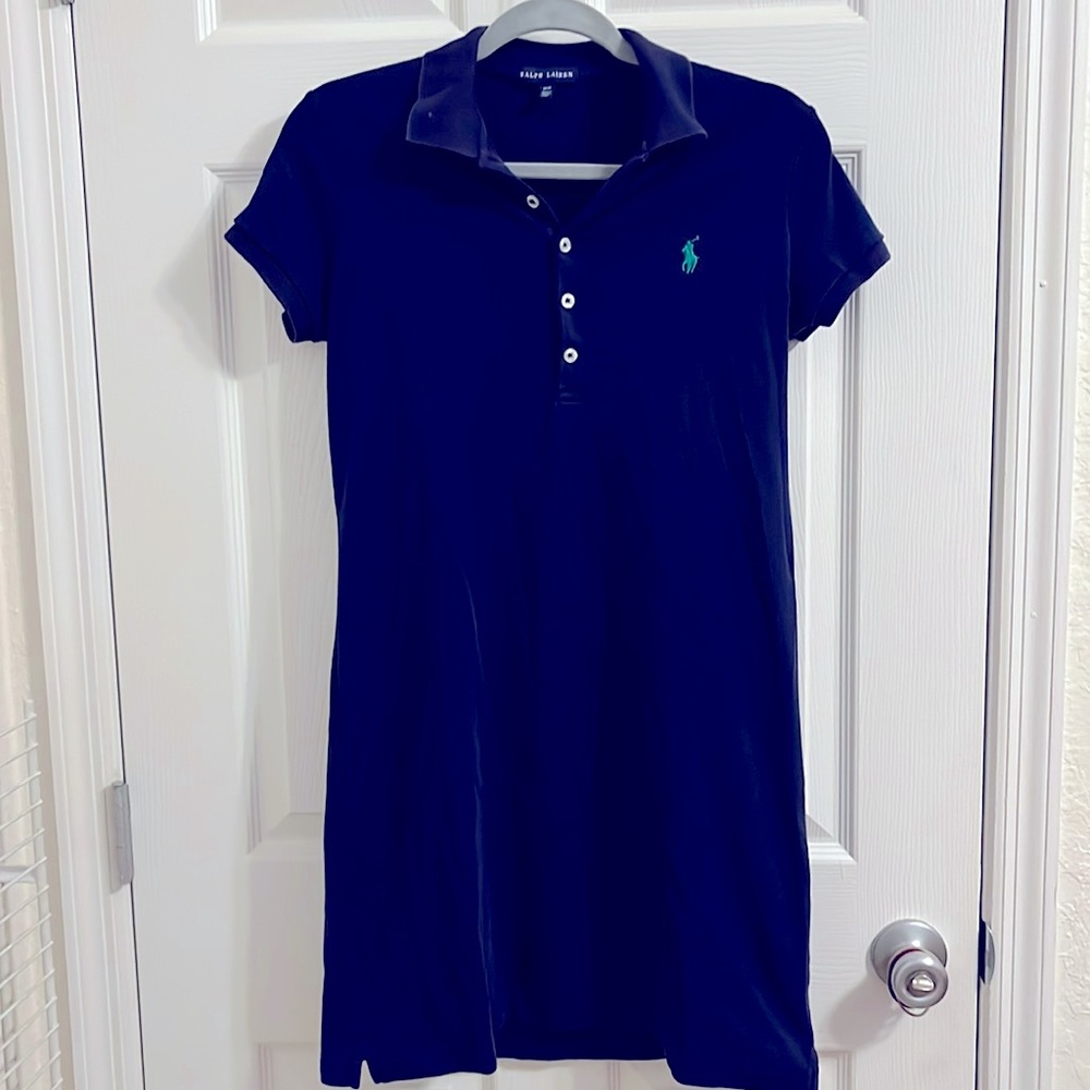 Ralph Lauren polo jersey shirt dress navy.